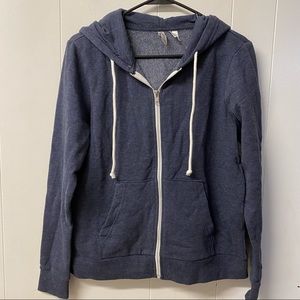 Divided Basic Boys Zip Up Gray Fleece Hoodie Size Large